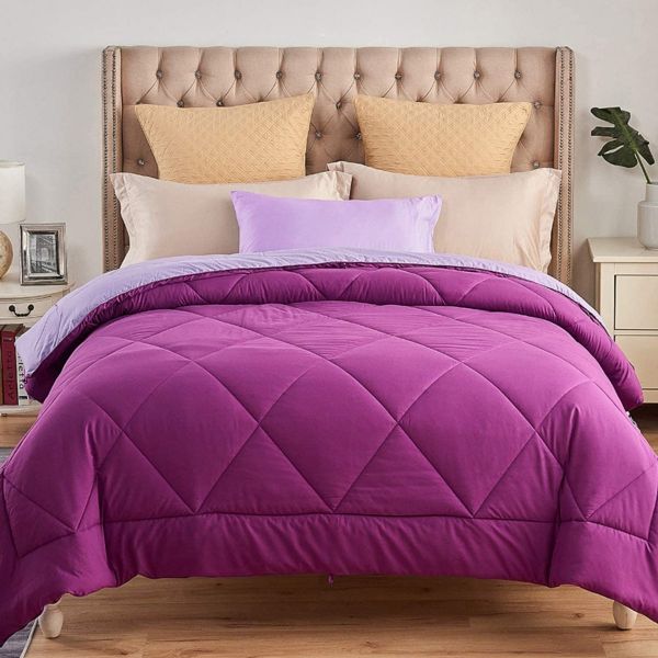 JML Luxury All Season Down Alternative Comforter King Size - Soft Summer Brushed Microfiber Comforter Insert with 8 Corner Loops - Diamond Stitched Duvet Insert