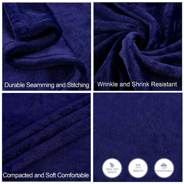 JML Throw Blankets for Couch, Fleece Throw Blanket 2 Pack,Super Soft,Pet,Travel,Home,Bed,Chair Decor- Burgundy, Navy