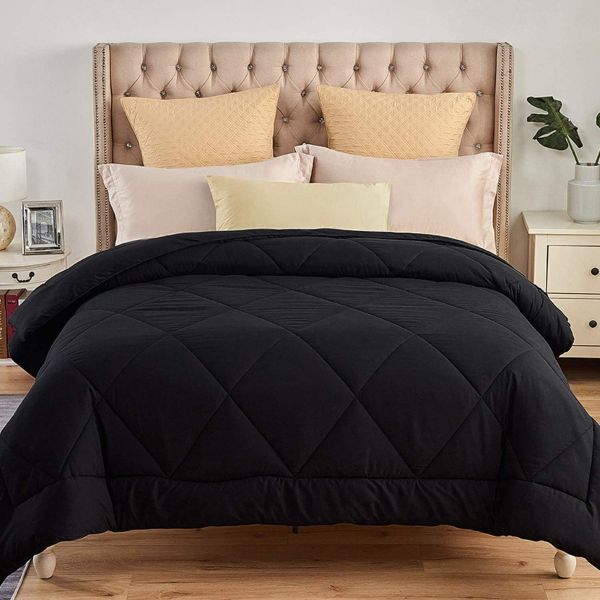 JML Luxury All Season Down Alternative Comforter King Size - Soft Summer Brushed Microfiber Comforter Insert with 8 Corner Loops - Diamond Stitched Duvet Insert