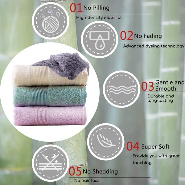 Jml Bamboo Bath Towels 2 Piece Luxury Bath Towel Set for Bathroom(27