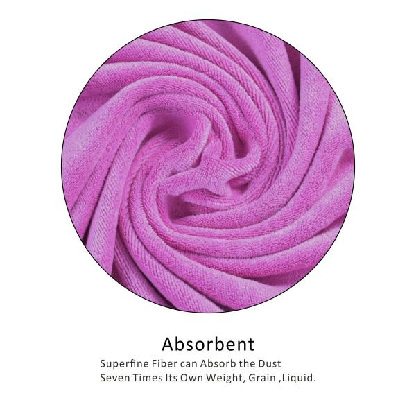 JML Microfiber Towels, Bath Towel Sets (6 Pack, 27