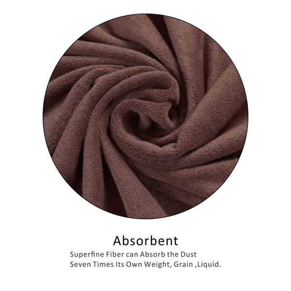 JML Microfiber Towels, Bath Towel (6 Pack, 27