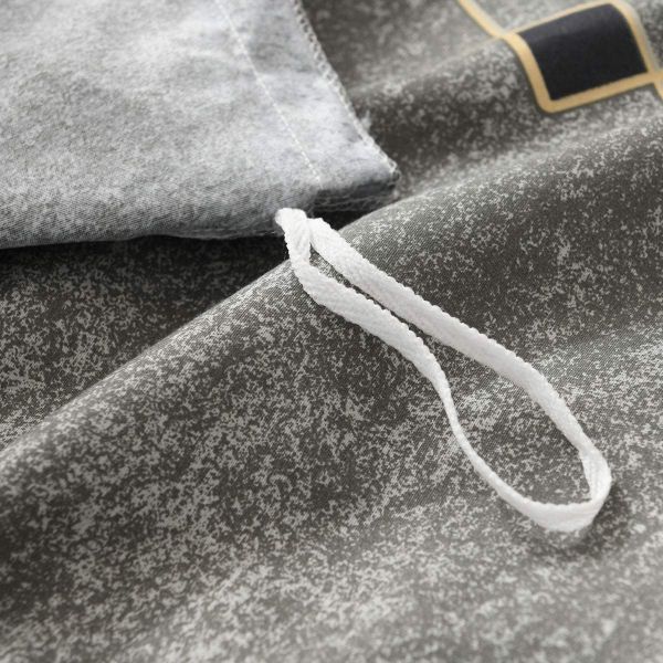 JML Duvet Cover, 3 Piece Duvet Cover Set, Soft Breathable Brushed Microfiber, gray