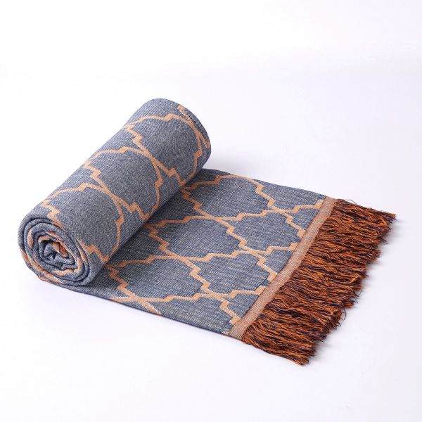 JML Throw Blanket Soft Jacquard Organic Bamboo Cotton Throw Blanket for Couch Bed Shawls and Wraps Cotton Blankets with Tassels for Home Sofa Chair Travel Lap Adult,50