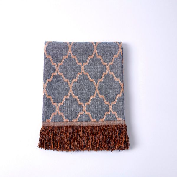 JML Throw Blanket Soft Jacquard Organic Bamboo Cotton Throw Blanket for Couch Bed Shawls and Wraps Cotton Blankets with Tassels for Home Sofa Chair Travel Lap Adult,50