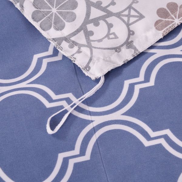 JML Duvet Cover, 3 Piece Duvet Cover Set, Soft Breathable Brushed Microfiber, dark blue