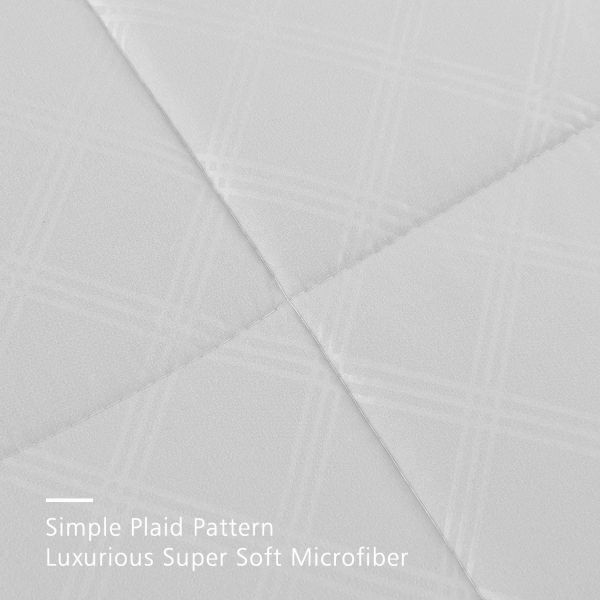 JML Comforter Set, 10 Piece Microfiber Bedding Comforter Sets with Shams, White