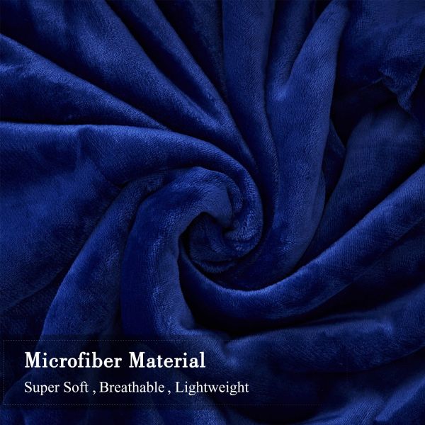 JML Sherpa Blanket Throw, Plush Soft Reversible All Season Lightweight Fleece Bed Throw Blanket for Bed 