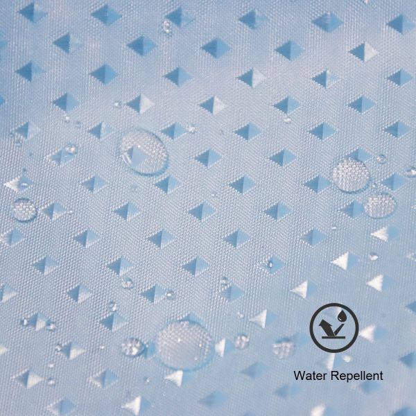 Fasisa Shower Curtain with Hooks - Water Repellant & Mildew Resistant, Non-toxic & Eco-friendly, 72” × 72” , Blue