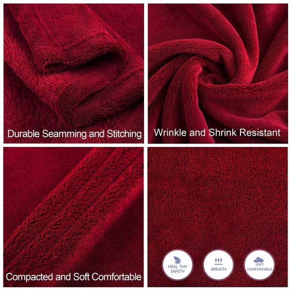 JML Throw Blankets for Couch, Fleece Throw Blanket 2 Pack,Super Soft,Pet,Travel,Home,Bed,Chair Decor- Burgundy, Navy