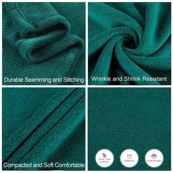 JML Flannel Blanket Sofa Couch Throw Blanket Super Soft,Pet,Travel,Home,Bed,Chair Decor- Teal