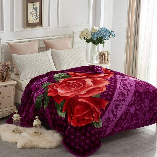 Heavy Korean Mink Fleece Blanket – 2 Ply Reversible 520GSM Silky Soft Plush Warm Blanket For Autumn Winter