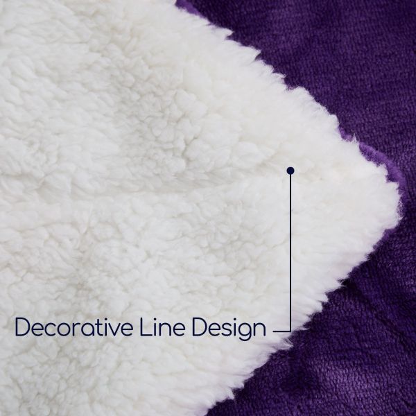 JML Sherpa Fleece Blanket , Plush Soft Warm, Reversible Plush Fleece Bed Couch Blanket