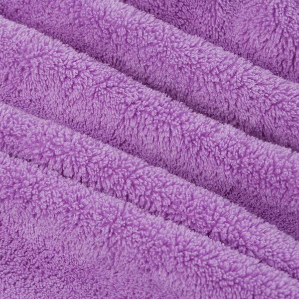 Hair Towel Wrap, Quick Dryer by Monarca, Pack of 2 Plush Soft Fleece Magic Hair Turban Wrap for Bath Spa Hot Tubs and Makeup ( Hot Pink, Purple)