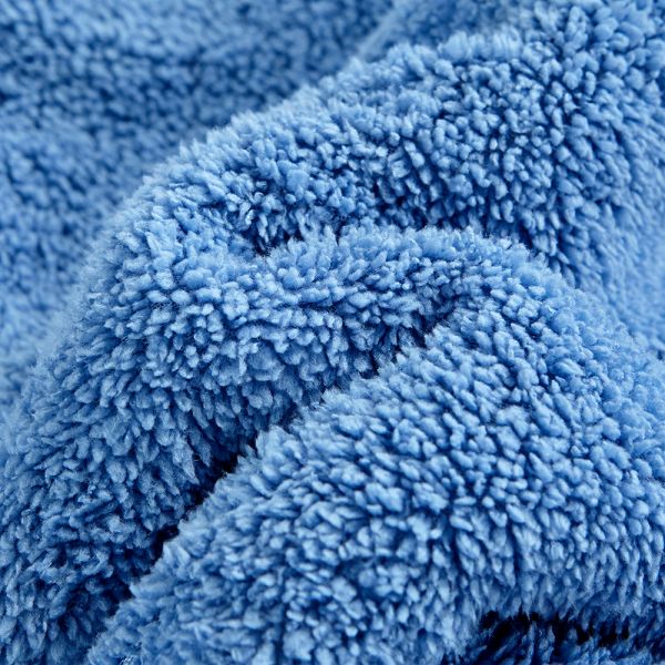 JML Sherpa Flannel Blanket, 3-Piece Fleece Blanket King with Pillow Shams, Blue