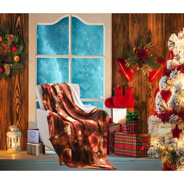 JML Flannel Throw Blanket, Christmas Holiday Printed Throw Blanket - Plush Soft Lightweight Cozy Throw Blanket for Couch Sofa Bed Decor 50 x 60 inches-Christmas Holiday Light