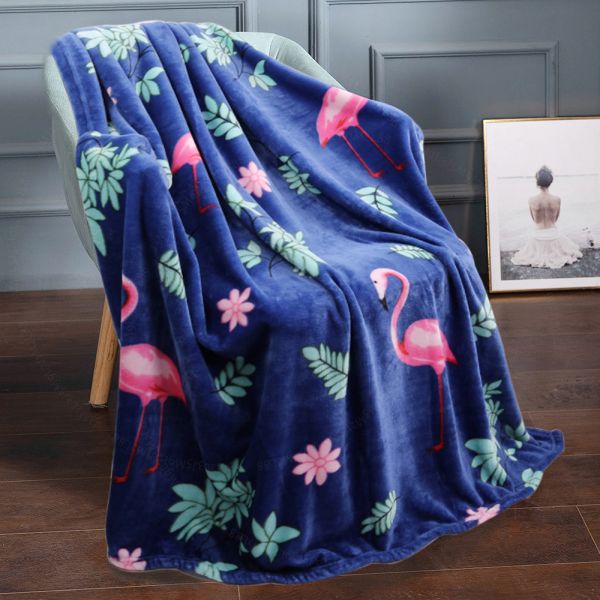 JML Flannel Blanket Sofa Couch Throw Blanket Super Soft,Pet,Travel,Home,Bed,Chair Decor- Flamingo