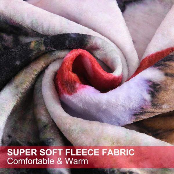 JML Flannel Throw Blanket, Christmas Holiday Printed Throw Blanket - Plush Soft Lightweight Cozy Throw Blanket for Couch Sofa Bed Decor 50 x 60 inches-Christmas Theme