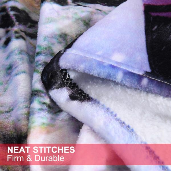 JML Flannel Throw Blanket, Christmas Holiday Printed Throw Blanket - Plush Soft Lightweight Cozy Throw Blanket for Couch Sofa Bed Decor 50 x 60 inches-Christmas Theme