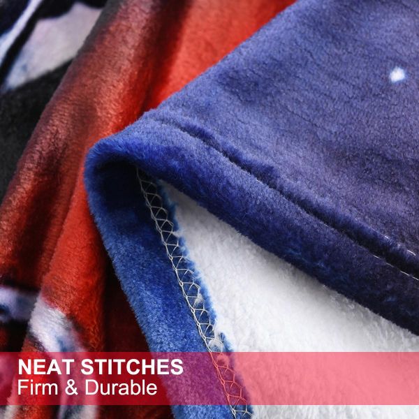 JML Flannel Throw Blanket, Christmas Holiday Printed Throw Blanket - Plush Soft Lightweight Cozy Throw Blanket for Couch Sofa Bed Decor 50 x 60 inches-Christmas Santa Claus