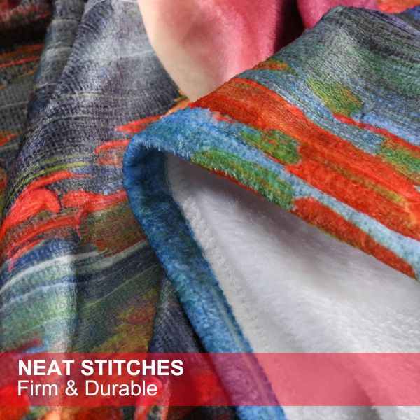 JML Flannel Throw Blanket, Christmas Holiday Printed Throw Blanket - Plush Soft Lightweight Cozy Throw Blanket for Couch Sofa Bed Decor 50 x 60 inches-Printed Unicorn