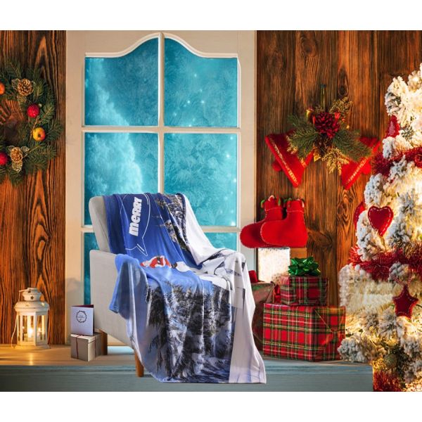 JML Flannel Throw Blanket, Christmas Holiday Printed Throw Blanket - Plush Soft Lightweight Cozy Throw Blanket for Couch Sofa Bed Decor 50 x 60 inches-Christmas Trees