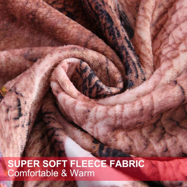 JML Flannel Throw Blanket, Christmas Holiday Printed Throw Blanket - Plush Soft Lightweight Cozy Throw Blanket for Couch Sofa Bed Decor 50 x 60 inches-Printed Unicorn Elephant