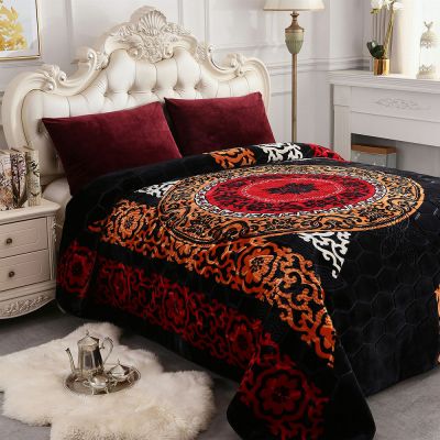 JML Fleece Blanket King Size, Heavy Korean Mink Blanket 85 X 95 Inches- 9 Lbs, Single Ply, Soft and Warm, Thick Raschel Printed Mink Blanket for Autumn,Winter,Bed,Home,Gifts, Printed Pattern