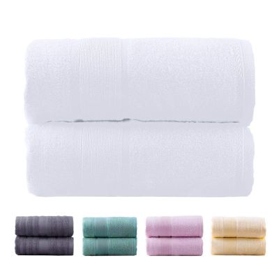 Jml Bamboo Bath Towels 2 Piece Luxury Bath Towel Set for Bathroom(27"x55") Hypoallergenic, Soft and Absorbent, Odor Resistant, Skin Friendly(White)
