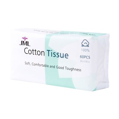 Cotton Facial Tissue 2 Pack, Extra Thick 120 Sheets Super Soft Makeup Tissues, Bubble Embossed, Fluorescer-free, Lint-free, Bathroom Tissue for Sensitive Skin