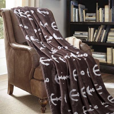 JML Flannel Blanket Sofa Couch Throw Blanket Super Soft,Pet,Travel,Home,Bed,Chair Decor- Brown Ancho