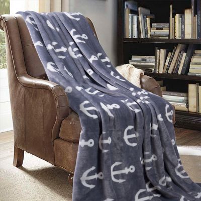 JML Throw Blankets for Couch, Fleece Throw Blanket 2 Pack，Super Soft,Pet,Travel,Home,Bed,Chair Decor- Anchors