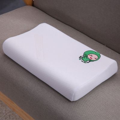Misstex Latex Pillow - Natural Contour Orthopedic Neck Support Bed Pillow with Cotton Breathable Cover 17"×10" , for boy