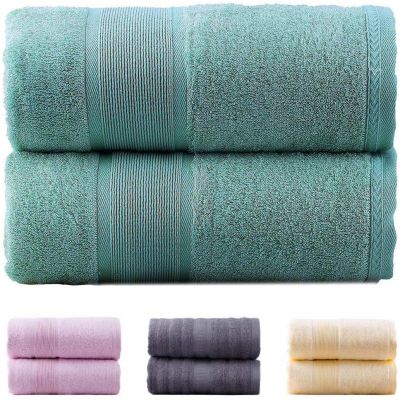 Jml Bamboo Bath Towels 2 Piece Luxury Bath Towel Set for Bathroom(27"x55") Hypoallergenic, Soft and Absorbent, Odor Resistant, Skin Friendly(Teal)