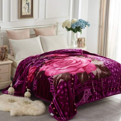 Heavy Korean Mink Fleece Blanket – 2 Ply Reversible 520GSM Silky Soft Plush Warm Blanket For Autumn Winter