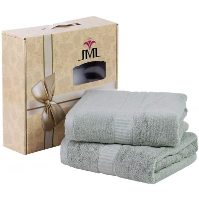 JML Bath Towels, Bamboo Bath Towels(2 Pack, 27" x 55"), 500GSM - Soft and Absorbent, Quick Drying Hotel Spa Bath Towel
