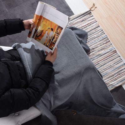 JML Flannel Blanket Sofa Couch Throw Blanket Super Soft,Pet,Travel,Home,Bed,Chair Decor- Grey