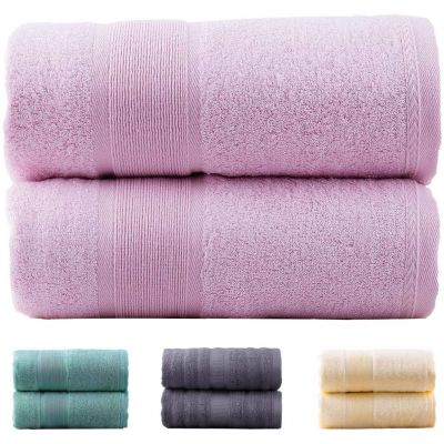 Jml Bamboo Bath Towels 2 Piece Luxury Bath Towel Set for Bathroom(27"x55") Hypoallergenic, Soft and Absorbent, Odor Resistant, Skin Friendly(Pink)
