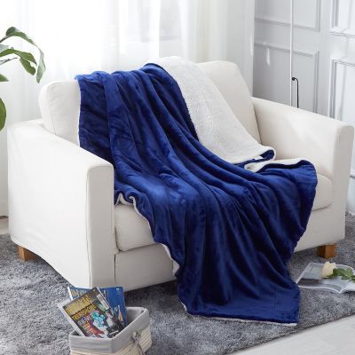 JML Sherpa Blanket Throw, Plush Soft Reversible All Season Lightweight Fleece Bed Throw Blanket for Bed 