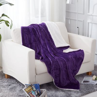 JML Sherpa Fleece Blanket , Plush Soft Warm, Reversible Plush Fleece Bed Couch Blanket