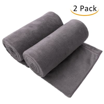 JML Microfiber Bath Towel 2 Pack(30" x 60"), Oversized, Soft, Super Absorbent and Fast Drying, No Fading Multipurpose Use for Sports, Travel, Fitness, Yoga